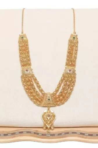 South Indian golden long haram set