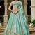 Embroidered Sweetheart Neck Sequinned Semi-Stitched Lehenga & Blouse With Dupatta Free Size Upto 42