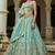 Embroidered Sweetheart Neck Sequinned Semi-Stitched Lehenga & Blouse With Dupatta Free Size Upto 42