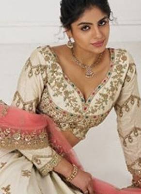 Embroidered Sequinned Semi-Stitched Lehenga & Unstitched Blouse With Dupatta Free Size Upto 42 4