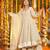 Cream chinon sequin embroidery kurta palazzo set with embroidered silk dupatta