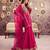 Pink chanderi silk sequin kurta palazzo set with embroidered net dupatta