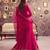 Pink chanderi silk sequin kurta palazzo set with embroidered net dupatta