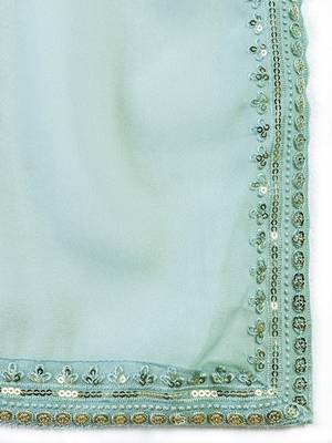 Embellished Sequinned Semi-Stitched Lehenga & Unstitched Blouse With Dupatta Free Size Upto 42 4