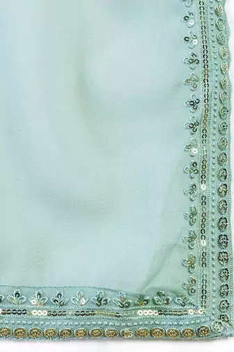 Embellished Sequinned Semi-Stitched Lehenga & Unstitched Blouse With Dupatta Free Size Upto 42