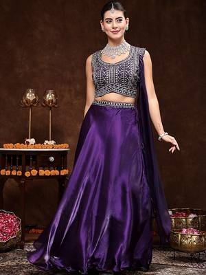 Wine Jimmy Choo Lehenga Choli Dupatta Free Size Upto 42 1