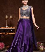 Wine Jimmy Choo Lehenga Choli Dupatta Free Size Upto 42