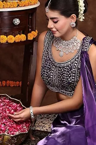 Wine Jimmy Choo Lehenga Choli Dupatta Free Size Upto 42