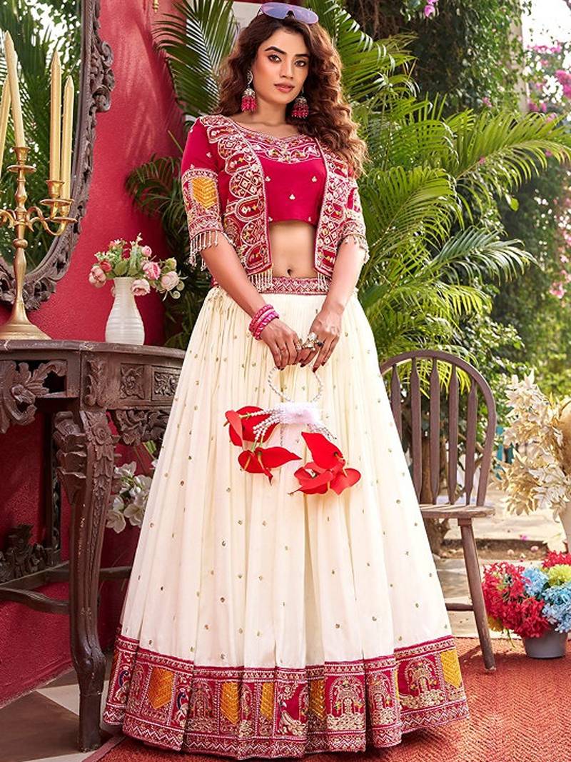 Semi-Stitched Lehenga & Ready To Wear Free Size Upto 42