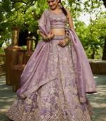Embellished Sequinned Semi-Stitched Lehenga & Unstitched Blouse With Dupatta Free Size Upto 42