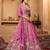 Embroidered Sequinned Semi-Stitched Tissue Lehenga & Blouse With Dupatta Free Size Upto 42