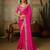 Pink embroidered leheriya georgette saree with designer border