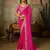 Pink embroidered leheriya georgette saree with designer border