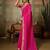 Pink embroidered leheriya georgette saree with designer border