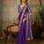 Purple embroidered leheriya georgette saree with designer border