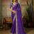 Purple embroidered leheriya georgette saree with designer border
