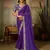 Purple embroidered leheriya georgette saree with designer border