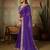 Purple embroidered leheriya georgette saree with designer border
