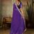 Purple embroidered leheriya georgette saree with designer border