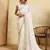 Glamorous white georgette silk multi sequins embroidered indaindesigner bollywood saree