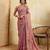 Graceful pink frendy chiffon multi sequins embroidered indina wedding saree