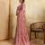 Graceful pink frendy chiffon multi sequins embroidered indina wedding saree