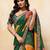 Appealing green georgette sequins embroidered indaindesigner bollywood saree