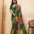 Appealing green georgette sequins embroidered indaindesigner bollywood saree