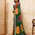 Appealing green georgette sequins embroidered indaindesigner bollywood saree