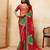 Engaging red georgette sequins embroidered indina wedding saree
