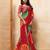 Engaging red georgette sequins embroidered indina wedding saree