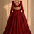 Red Sequin Embroidered Bridal Gown Style Lehenga with Cape Sleeves