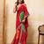 Engaging red georgette sequins embroidered indina wedding saree