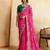 Entrancing pink georgette sequins embroidered indaindesigner bollywood saree