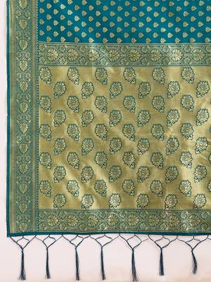 Morpeach Jacquard Silk Woven Rich Pallu Saree With Unstitch Blouse Piece 5