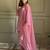 Delightful Pink Lace Border Silk Designer Salwar Suit