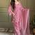 Delightful Pink Lace Border Silk Designer Salwar Suit