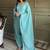 Stunning Sky Blue Lace Work Silk Wedding Wear Salwar Suit
