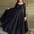 Gorgeous Black Sequins Georgette Evening Wear Anarkali Pant Suit