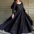 Gorgeous Black Sequins Georgette Evening Wear Anarkali Pant Suit