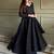 Gorgeous Black Sequins Georgette Evening Wear Anarkali Pant Suit