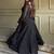Gorgeous Black Sequins Georgette Evening Wear Anarkali Pant Suit