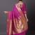 Pink Jacquard Silk Woven Rich Pallu Saree With Unstitch Blouse Piece