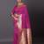 Pink Jacquard Silk Woven Rich Pallu Saree With Unstitch Blouse Piece