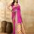 Pink Jacquard Silk Woven Rich Pallu Saree With Unstitch Blouse Piece