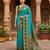 Green Blue Jacquard Silk Woven Zari Work Rich Pallu Traditional Saree With Unstitch Blose Piece
