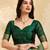 Green Blue Jacquard Silk Woven Zari Work Rich Pallu Traditional Saree With Unstitch Blose Piece