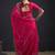 Magenta color two tone silk designer wedding saree for women