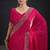 Magenta color two tone silk designer wedding saree for women