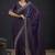 Purple color two tone silk designer wedding saree for women